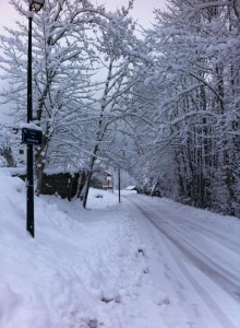 The roads are pretty snowy in Morzine, Les Gets and Avoriaz! Drive safe!